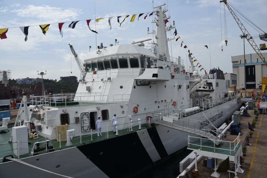 Rajnath Singh commissions Indian Coast Guard Ship ‘Sachet’